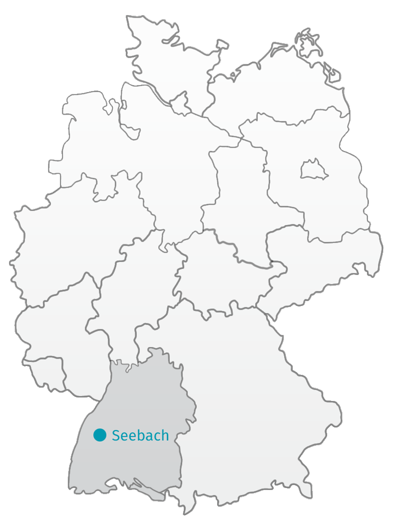                                                     Deutschlandkarte mit Seebach                                    