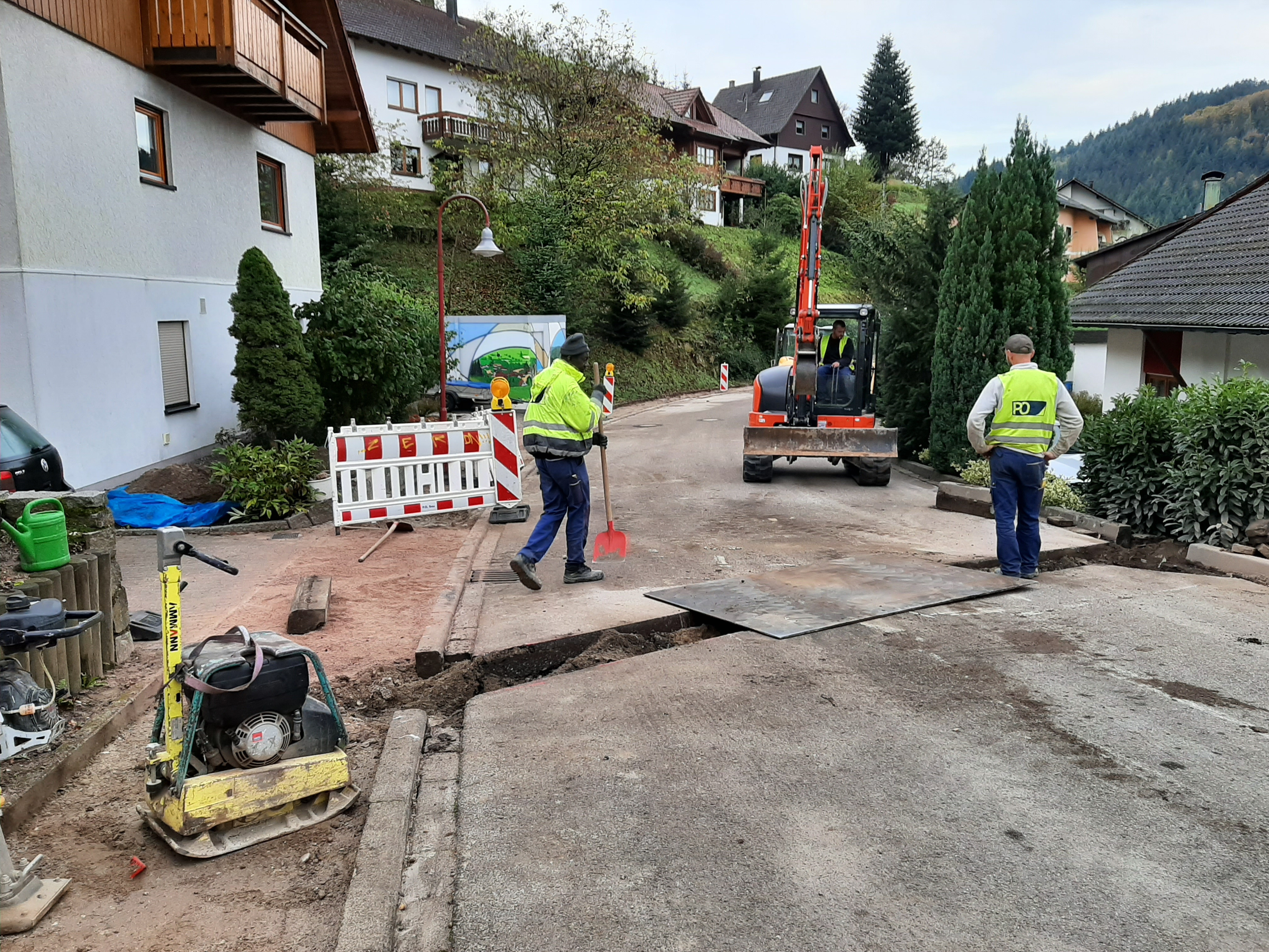                                                     Bauarbeiten im Bauabschnitt 2 am Kirchberg                                    